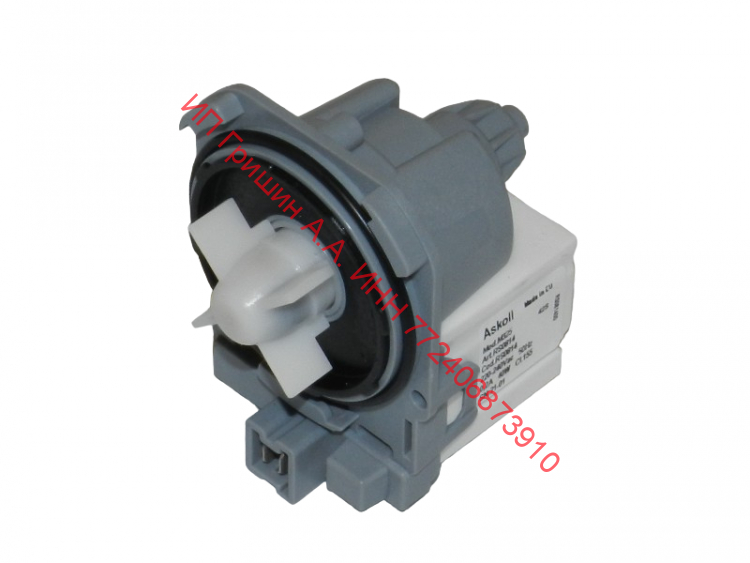 PMP002UN - Сливной насос - помпа Askoll 40W Mod. M325 (фишка спереди, 3 защелки) Bosch, Siemens
