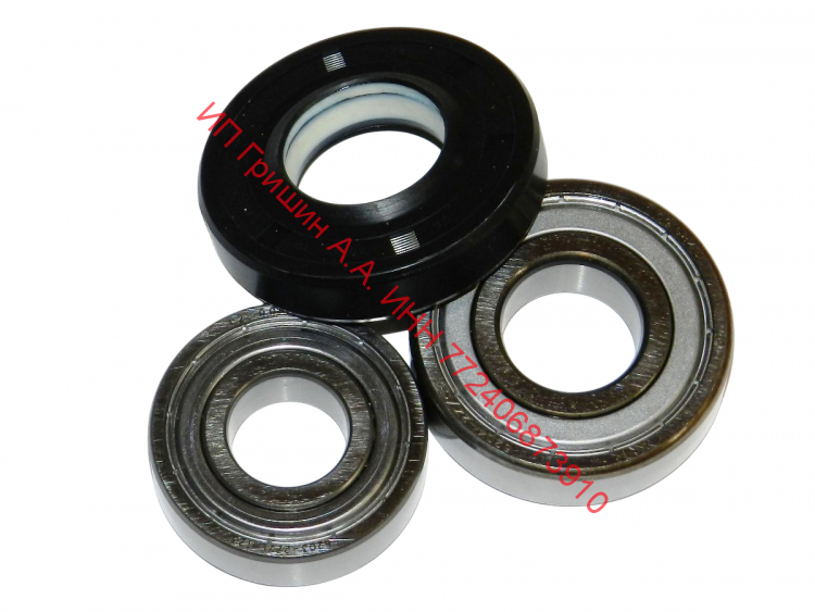 Комплект подшипников 6203-2ZZ C3 + 6204-2ZZ C3 ф. SKF с сальником 25x50.55x10/12 со смазкой Samsung