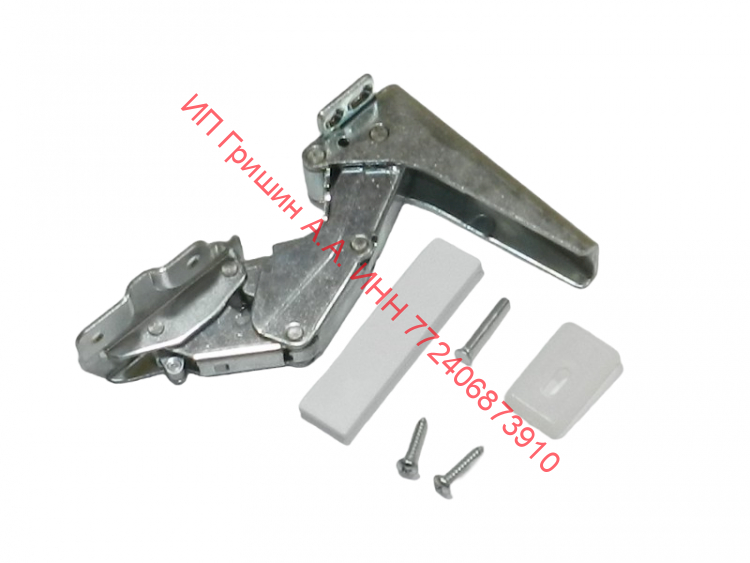 483621 - Петля двери ВЕРХНЯЯ 1шт  Hettich 3903 5.0 / Hettich 3362 5.0 + саморезы, штифт, накладка (шарнир двери) BOSCH, SIEMENS, NEFF, GAGGENAU