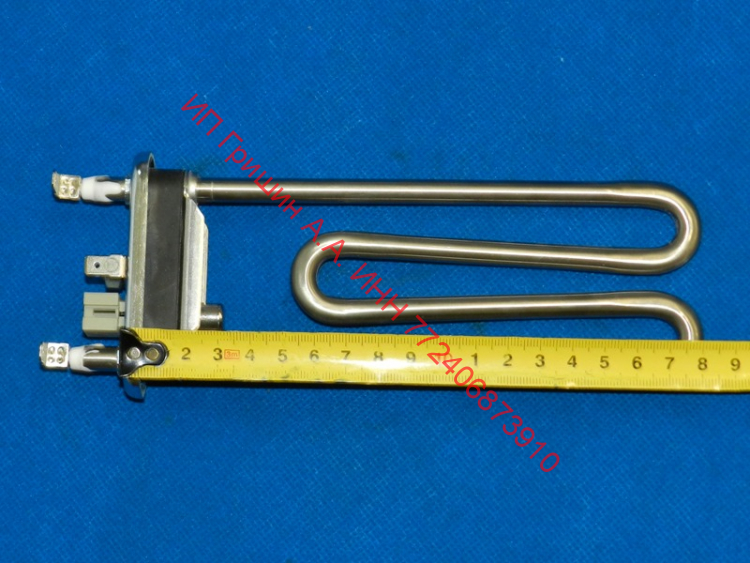 DC47-00006J - Тэн нержавейка 1900W (с датчиком температуры 12kOm​) L=18см Samsung