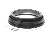00772659 - Манжета люка в сборе с двумя хомутами (1 отвод) ЧЕРНАЯ Bosch, Siemens