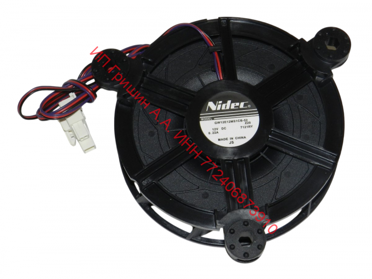 Вентилятор обдува 3 провода ф.Nidec GW12E12MS1CB-52Z20 DC12V, 0.22A 7121RY Midea