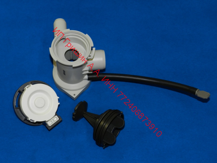 AHA75813401 - Сливная помпа в сборе WDD0015X1M 26V / 20W (с улиткой, фильтром, трубкой) LG
