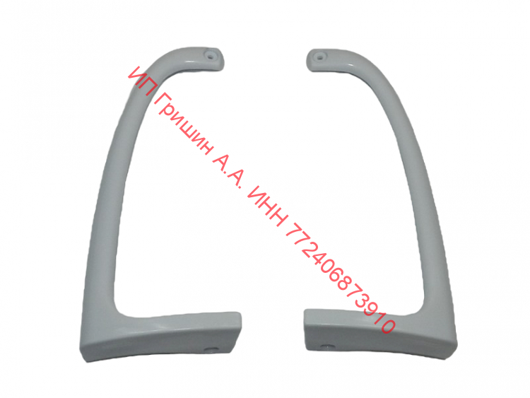 WL539+WL538 - Комплект ручек двери ВЕРХНЯЯ + НИЖНЯЯ (белые) Indesit, Ariston