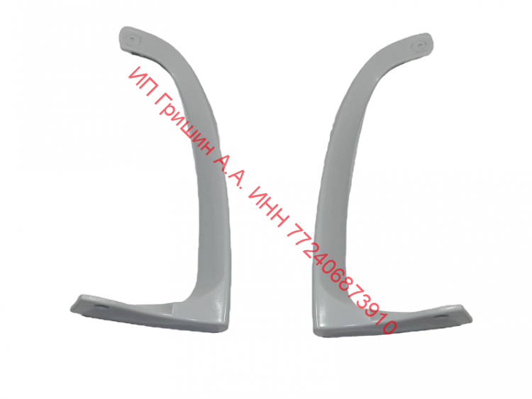 WL539+WL538 - Комплект ручек двери ВЕРХНЯЯ + НИЖНЯЯ (белые) Indesit, Ariston