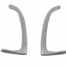 WL539+WL538 - Комплект ручек двери ВЕРХНЯЯ + НИЖНЯЯ (белые) Indesit, Ariston